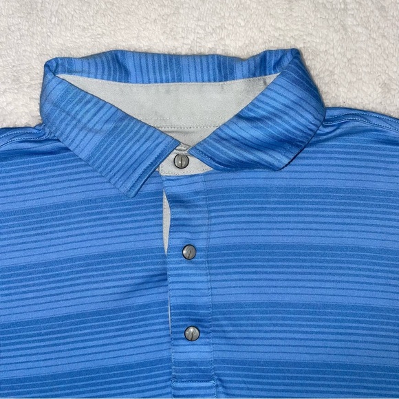 Bobby Jones eFX Performance Cotton Frame Stripe Short Sleeve Polo Shirt Size L - Picture 4 of 12